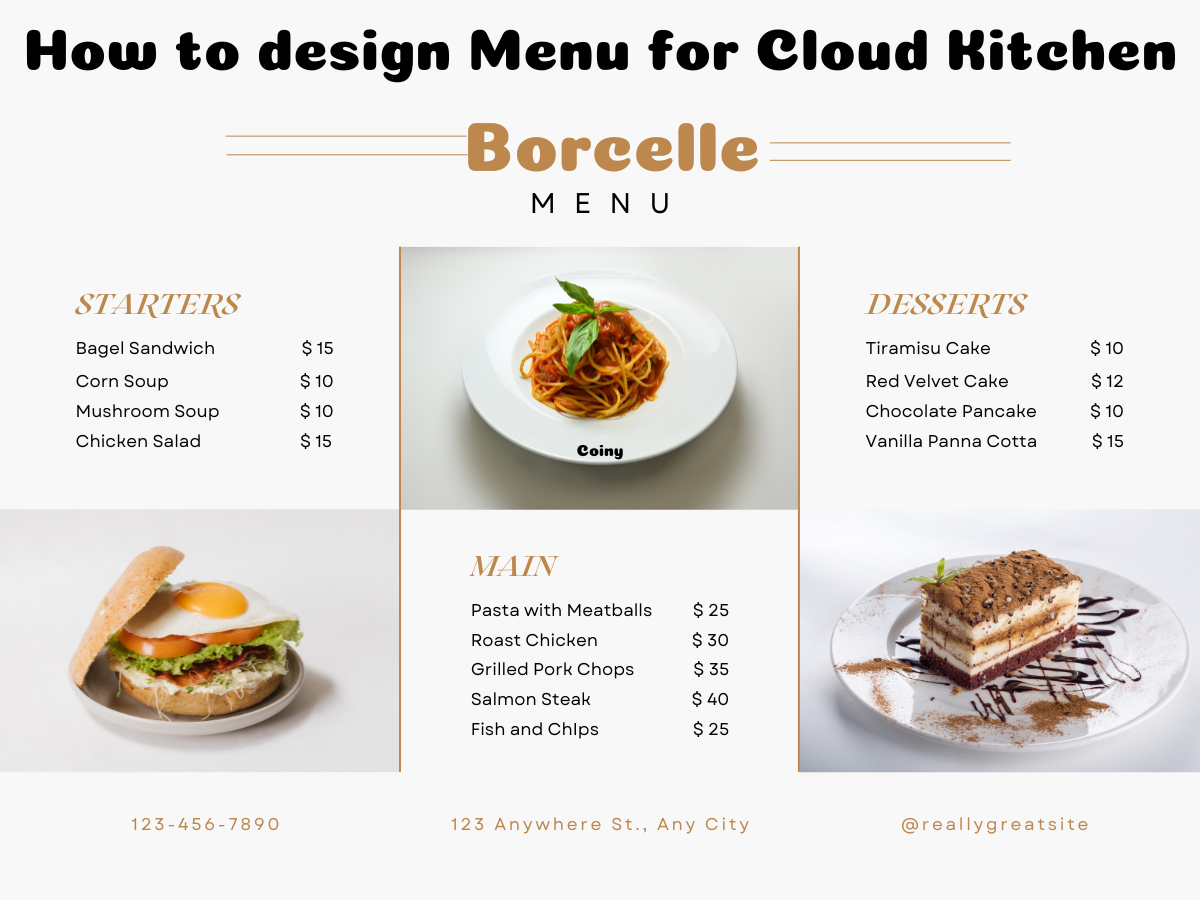 How to design a menu for cloud kitchen